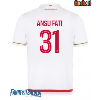 AS Monaco Ansu Fati #31 Tricou Fotbal Replică 2025-26 Barbati Acasa